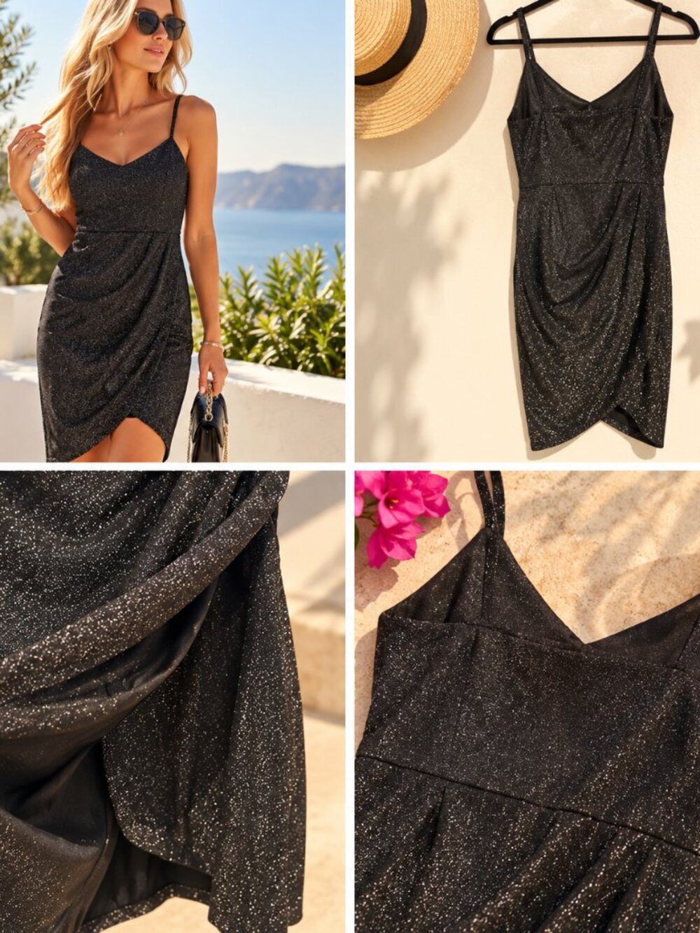 Zalalus Meduim stretchy Cocktail spaghetti strap dress